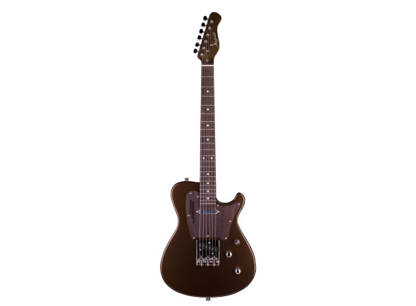  Guitarra elétrica/Guitares à pan coupé simple Magneto U-One U-Wave Classic Brun métallisé avec Gig Bag