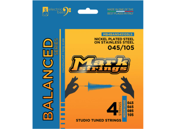 Markbass Juego de cuerdas .045 para bajo eléctrico de 4 cuerdas Markbass  Balanced 4 045-105