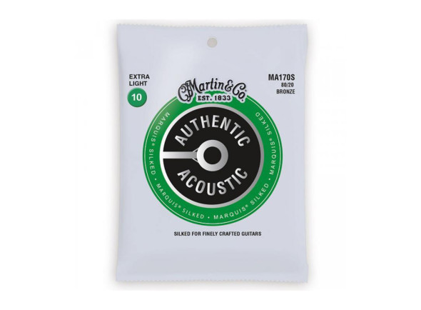 Guitarras Acústicas Martin Juego de cuerdas .010 Martin AUTHENTIC SILKED BRONZE 80/20 EXTRA LIGHT 10-47 CMAMA170S Guitarras Acústicas Martin Juego de cuerdas .010 Martin AUTHENTIC SILKED BRONZE 80/20 EXTRA LIGHT 10-47 CMAMA170S