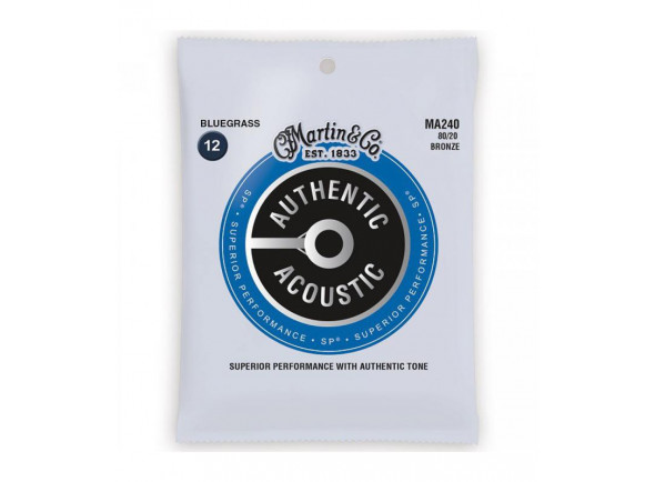 Guitarras Acústicas Martin Juego de cuerdas .012 Martin MA-240 Authentic Bluegrass Guitarras Acústicas Martin Juego de cuerdas .012 Martin MA-240 Authentic Bluegrass