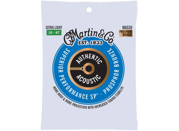 Guitarras Acústicas Martin Juego de cuerdas .010 Martin MA-530 Authentic Acoustic Set Guitarras Acústicas Martin Juego de cuerdas .010 Martin MA-530 Authentic Acoustic Set