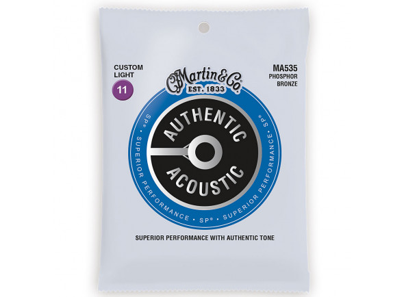Guitarras Acústicas Martin .011 juego de cuerdas Martin MA-535 Authentic Acoustic Set Guitarras Acústicas Martin .011 juego de cuerdas Martin MA-535 Authentic Acoustic Set