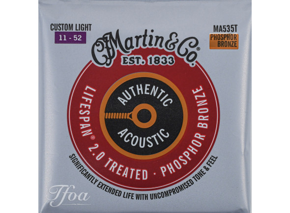 Guitarras Acústicas Martin .011 juego de cuerdas Martin MA535T Authentic Treated Guitarras Acústicas Martin .011 juego de cuerdas Martin MA535T Authentic Treated