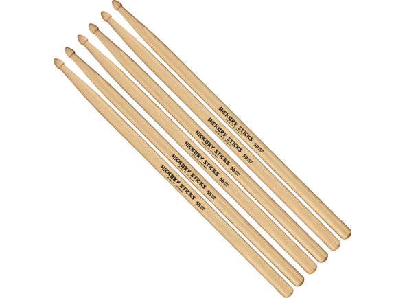 baqueta 5B Meinl  HICKORY STICKS, 5B, HEAVY DUTY, 3-PACK