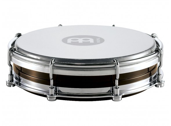 Percussão Meinl Tamborim de mão com pele/Pandereta Meinl TBR06ABS-BK