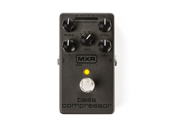 Pedais MXR Pedais para baixo MXR Bass Compressor M87B Blackout Limited Edition