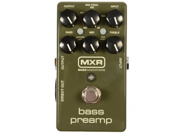 Pedais MXR  Pedal de efeitos para guitarra elétrica e baixo/pedales hacia abajo MXR M81 Bass Preamp 