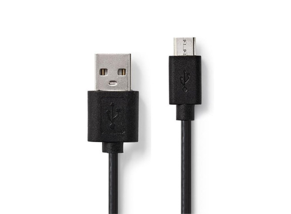 Cabo USB/Cabos de áudio Nedis Cabo USB-A 2.0 MACHO / MICRO USB-B MACHO 2M Preto