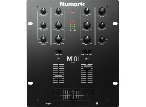 Mesas de mistura de 2 Canais Numark M101 USB Black DJ Mixer B-Stock Mesas de mistura de 2 Canais Numark M101 USB Black DJ Mixer B-Stock