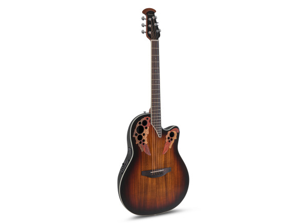 Guitarra Acústica Electrificada/Guitarra Acústica Ovation  Celebrity Elite Plus CE48P Super Shallow Koa Burst