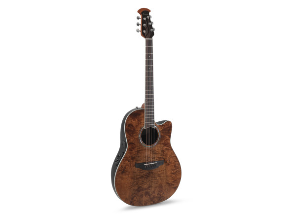 Guitarra acústica eletrificada/Guitarra Acústica Ovation Celebrity Traditional Plus CS24P Mid Cutaway Nutmeg Burled Maple
