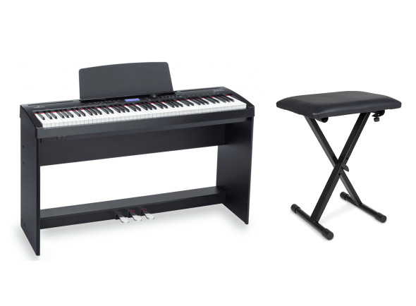 Pianos Digitais Portáteis   Pack Piano Digital AUDES  + Movel + Banco