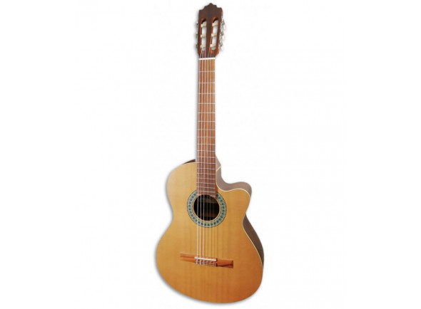 Guitarras clássicas eletrificadas Paco Castillo  220 CE Equalizador Cutaway Cedro Sapele