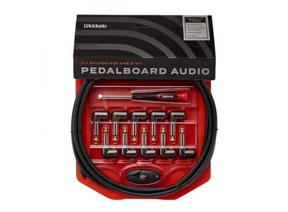 Kit de cabo e conectores sem solda para pedalboard/Cabos de Patch Planet Waves PW-GPKIT-10 