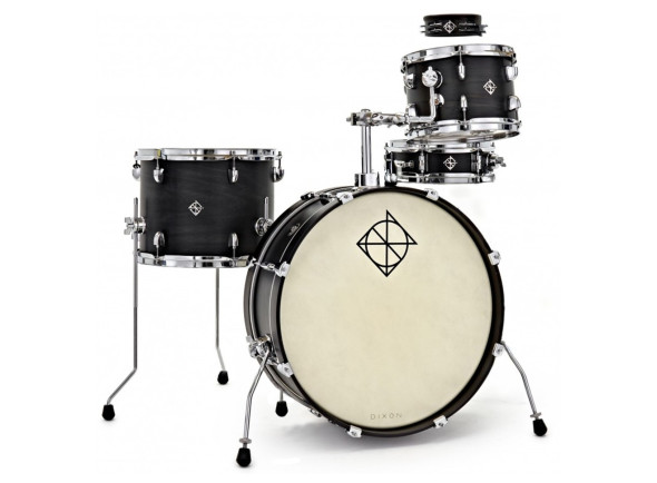 Conjunto de Bateria/Sets de batería sin herrajes PODL520BKC Little Roomer Fusion 20 Laca negra satinada color carbón