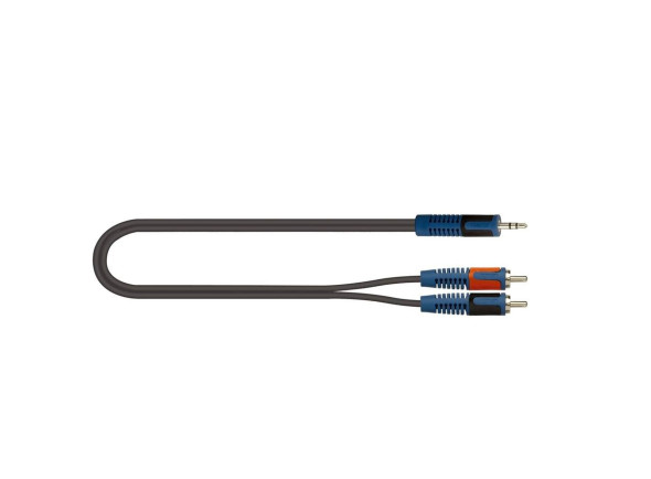 Cabo mini-jack/Adaptadores e conversores Quiklok  RKSA/150-5 Cabo adaptador ROK SOLID, Minijack estéreo / 2 x RCA M, 5 m.