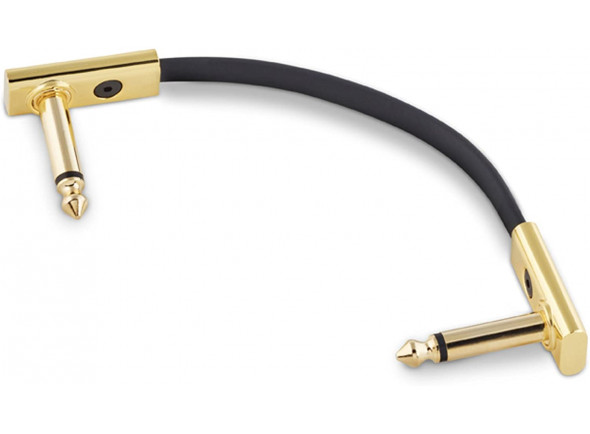 Cabo para Instrumento Rockboard  Flat Patch Cable Gold 10 cm 