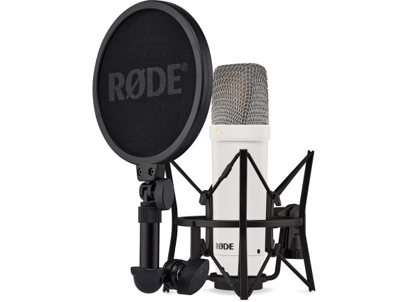 acustica para microfone  Microfone de estúdio condensador /Microfone de membrana grande Rode  Rode NT1 Signature Series White