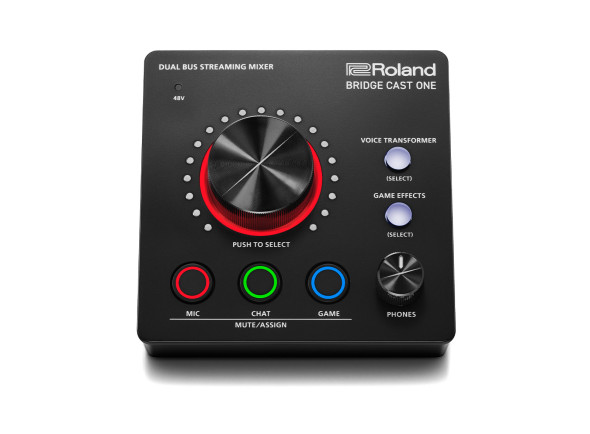 Roland Video Dual Bus Streaming Mixer/Interface Áudio USB <b>Roland BRIDGE CAST ONE HUB AV</b> MIC XLR + Vocal FX + 24-Bit 96kHz