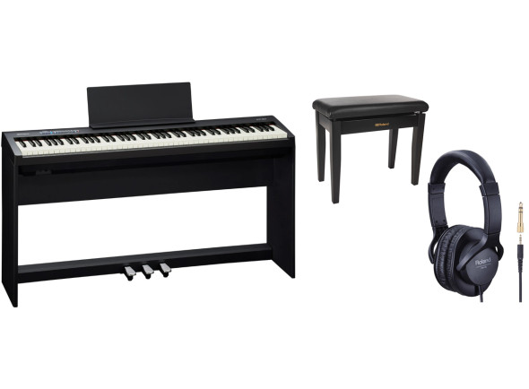 Roland MOBILE Piano Digital/Pianos Digitais Portáteis  Roland FP-30X BLACK EDITION <b>HOME PIANO DELUXE PACK COMPLETO - BEST SELLER</b>
