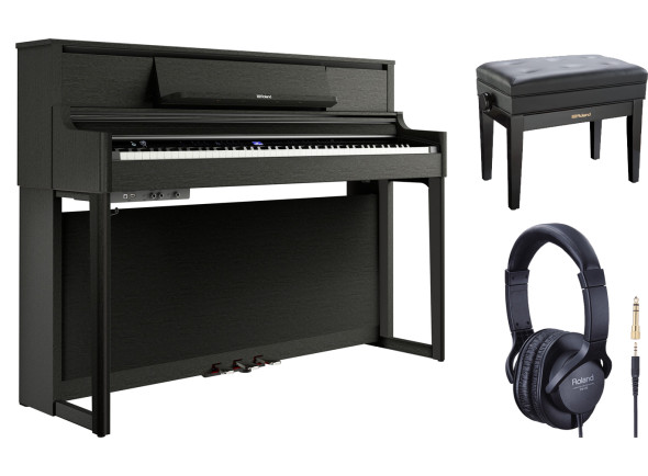 Roland AC  Piano digital com móvel/Pianos Digitais de Móvel <b>Roland LX-5-CH PRESTIGE</b> HOME PIANO DELUXE PACK <b>10 ANOS GARANTIA</b>