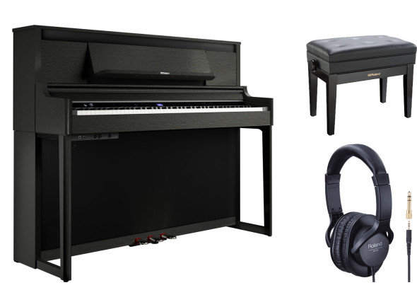 Roland AC  Piano digital com móvel/Pianos Digitais de Móvel <b>Roland LX-6 CH PLATINUM</b> HOME PIANO DELUXE PACK <b>10 ANOS GARANTIA</b>