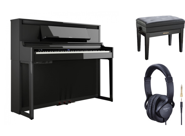 Roland AC  Piano digital com móvel/Pianos Digitais de Móvel <b>Roland LX-6 PE PLATINUM</b> HOME PIANO DELUXE PACK <b>10 ANOS GARANTIA</b>