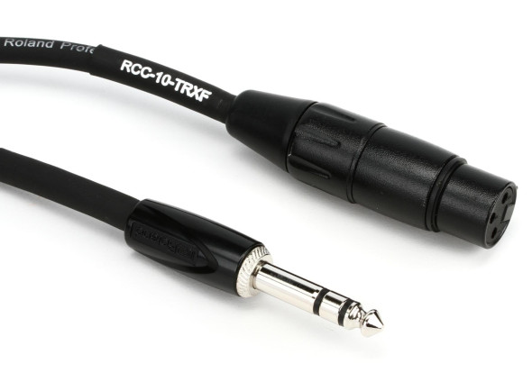 Roland BOUTIQUE Cabo de microfone/Cables XLR y Micrófono Roland RCC-10-TRXF Cabo Microfone XLR fêmea / Jack TRS stereo balanceado 3 metros Garantia Vitalícia