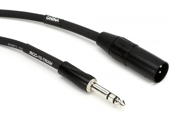Roland BOUTIQUE Cabo de microfone/Cables XLR y Micrófono Roland RCC-10-TRXM Cabo Microfone XLR macho / Jack TRS stereo balanceado 3 metros Garantia Vitalícia