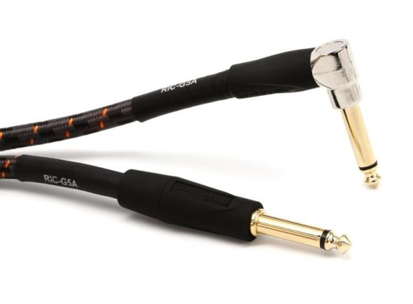 Roland BOUTIQUE Cabo de instrumento Professional /cable de instrumento Roland RIC-G5A GOLD-Series Cabo Audio Jack mono 1.5 metros Revestimento em Malha Garantia Vitalícia