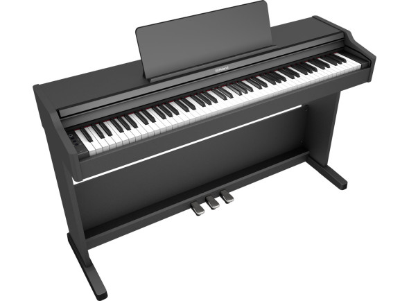 Piano digital com móvel/Pianos digitales móviles Roland RP107 <b>Deluxe Satin Black</b> Piano Digital PHA-4