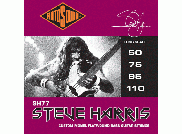 Jogo de cordas .050 para baixo elétrico de 4 cordas Rotosound Steve Harris SH77