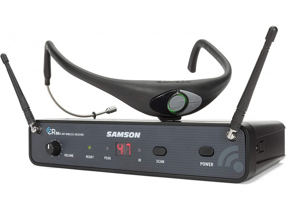 Sistema sem fio com microfone de cabeça Samson  AIRLINE 88 AH8 HEADSET SYSTEM - K-BAND 