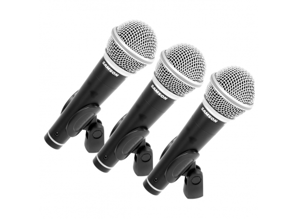 Micrófono Vocal Dinámico Samson R21 Cardioid Dynamic Vocal Microphone 3-Pack