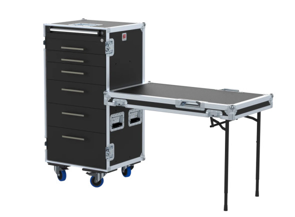 Rack /Cases Santosom  Road case Serie 120, 21U 6 drawers: 2, 2, 3, 4, 4, 6U