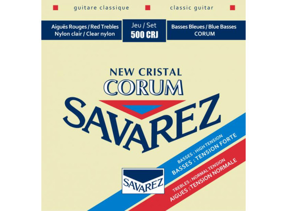 Jogo de cordas para Guitarra Clássica/Cordes pour guitare classique Savarez 500CRJ Corum Nouveau Cristal