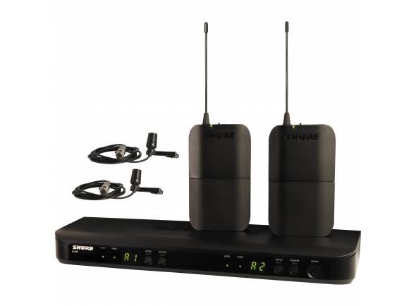 Microfones sem fio Shure BLX Sistema sem fio com microfone lapela Shure BLX188/CVL Microfones sem fio Shure BLX Sistema sem fio com microfone lapela Shure BLX188/CVL