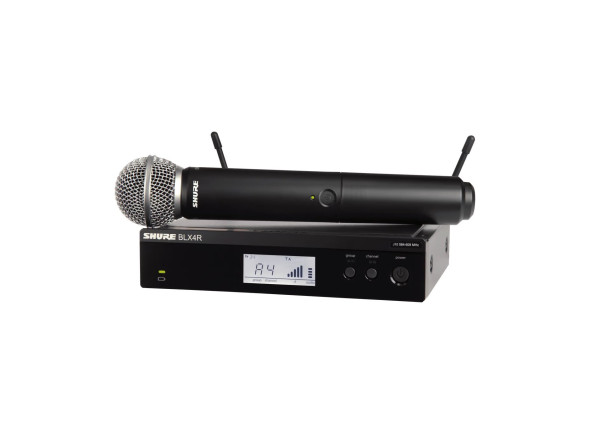 Microfones sem fio Shure BLX Sistema sem fio UHF/Sistema sem fios com microfone de mão Shure BLX24R/SM58 K3E Microfones sem fio Shure BLX Sistema sem fio UHF/Sistema sem fios com microfone de mão Shure BLX24R/SM58 K3E