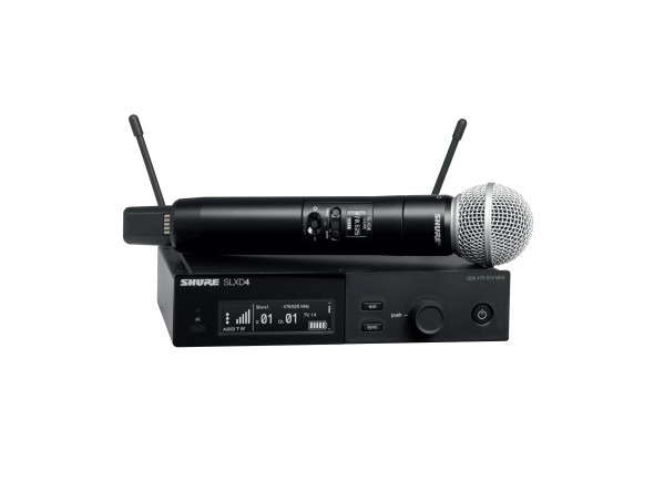 H5 Sistema sem fio com microfone de mão dinâmico/Sistema sem fios com microfone de mão Shure SLXD24E/SM58 H56 H5 Sistema sem fio com microfone de mão dinâmico/Sistema sem fios com microfone de mão Shure SLXD24E/SM58 H56