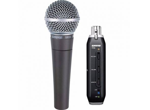 Microfone Vocal Dinâmico Shure SM58 X2U