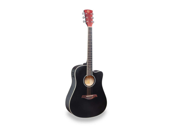 Guitarra acústica dreadnought/Guitarras Acústicas Soundsation Dreadnought Cutaway c/preamp Meadow DNCE-BK