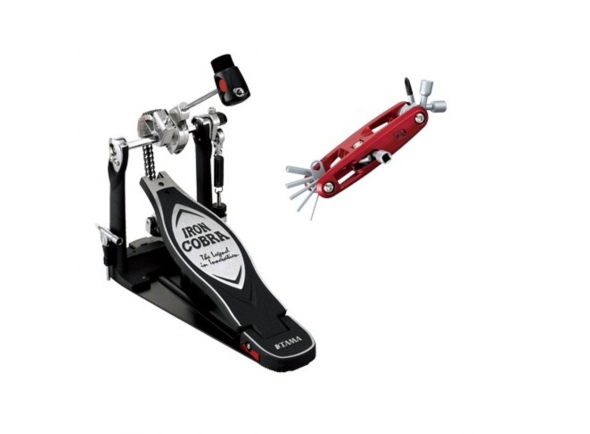 Pedal para Bateria Tama Iron Cobra Powerglide HP900PNB with Case and Free Multi Tool