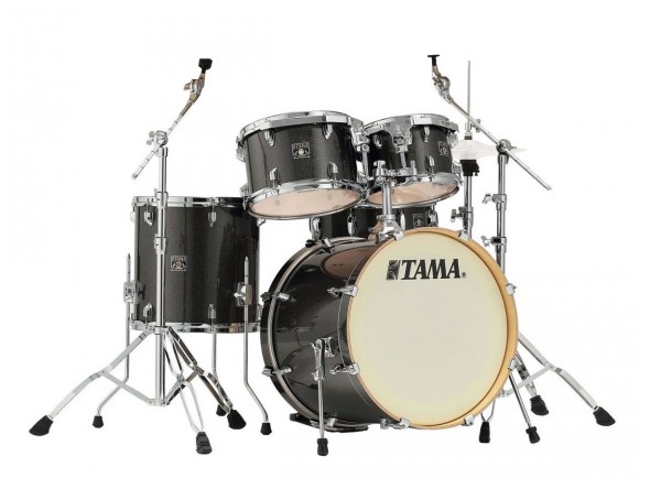 Conjunto de bateria completo Tama Superstar Classic Midnight Gold Sparkle Conjunto de bateria completo Tama Superstar Classic Midnight Gold Sparkle
