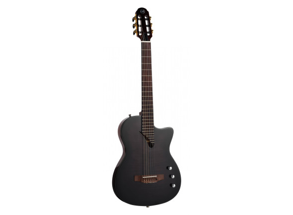 Guitarra Acústica com Captador/Guitare acoustique Tanglewood EMDC8BK Thinline Electro Nylon Black
