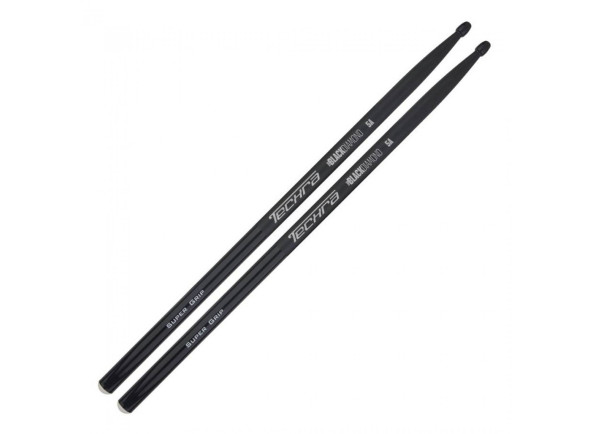 Baquetas 5A para bateria/5A Pilon Techra Black Diamond 5A Supergrip