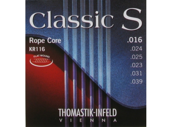 Jogos de cordas para guitarra clássica Thomastik CLASSIC S Rope Core KR116 Jogos de cordas para guitarra clássica Thomastik CLASSIC S Rope Core KR116