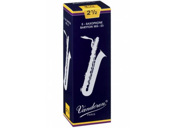 barítono Palheta nº2.5/Palheta para saxofone barítono Vandoren Classic Blue 2.5 Baritone Sax barítono Palheta nº2.5/Palheta para saxofone barítono Vandoren Classic Blue 2.5 Baritone Sax