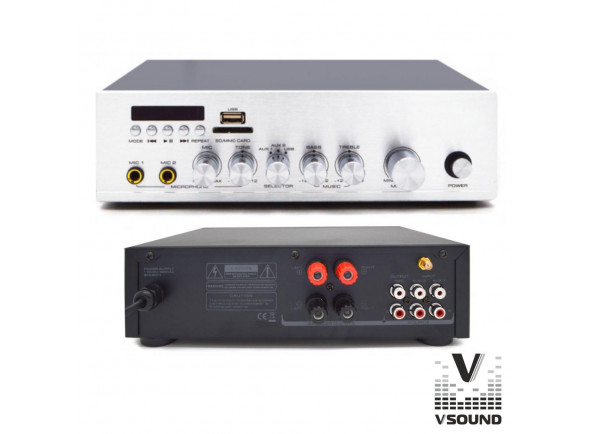 Etapas de Potencia VSOUND  Amplificador 220V 60W MP3/USB/SD 