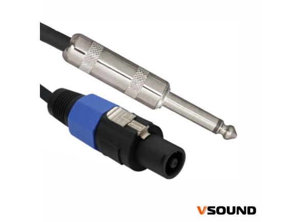 jack Cabos de coluna VSOUND Cabo Pro Speakon 2p Macho / Jack 6.35mm Macho 10m jack Cabos de coluna VSOUND Cabo Pro Speakon 2p Macho / Jack 6.35mm Macho 10m