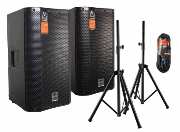 Sistema de Som/Colunas Amplificadas VSOUND  Sistema de Som Amplificado 1300W SOUND-SET-11